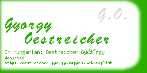 gyorgy oestreicher business card